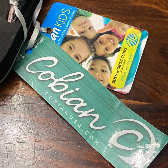 Cobian Kids Lil’ Braided Bounce Pewter Flip Flops - Picture 3 of 5